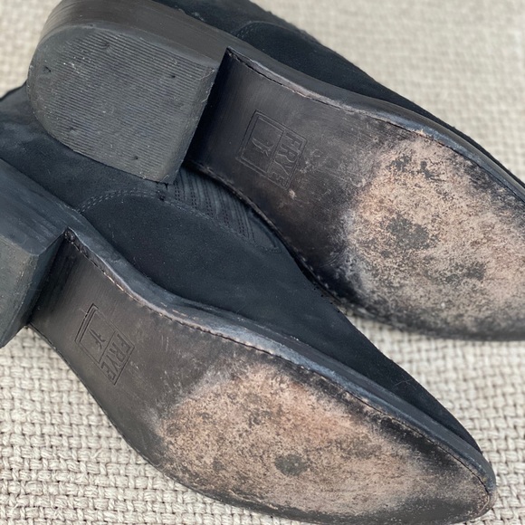 Frye Billy round toe black suede shooties - Picture 11 of 12